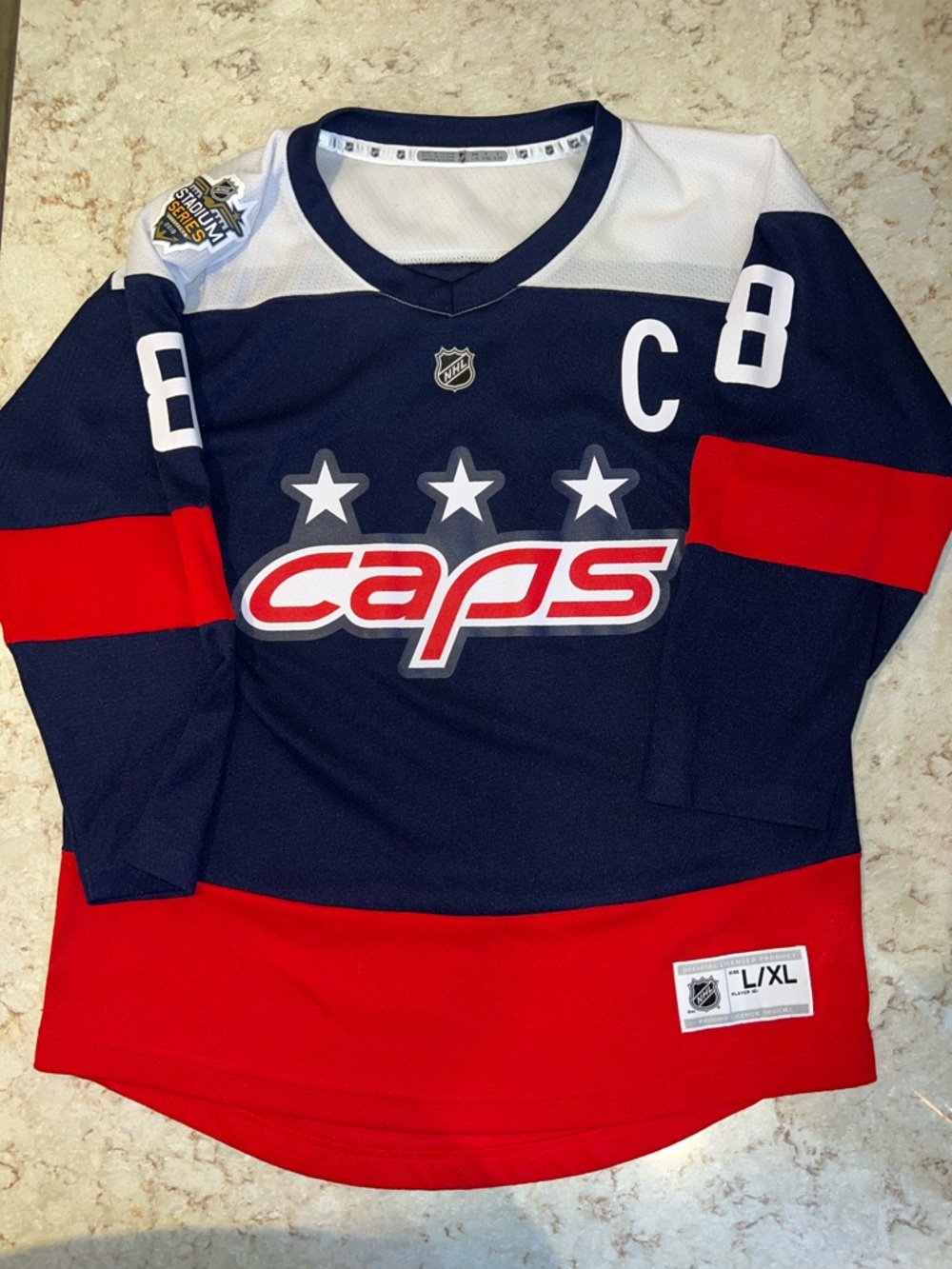 NHL Youth Ovechkin #8 2018 Stadium Series Washington Capitals Jersey
